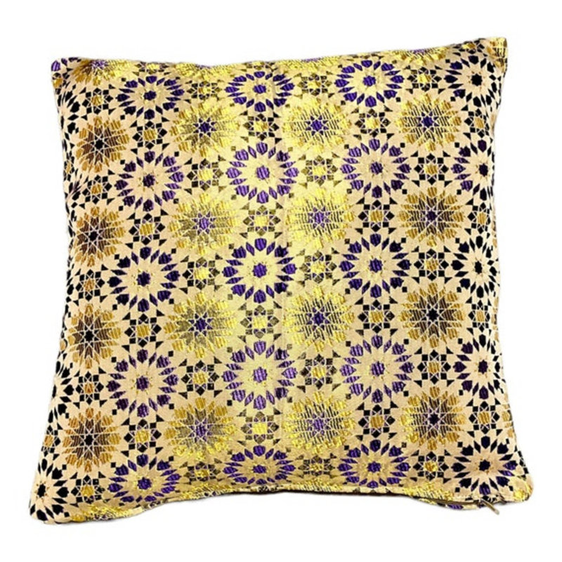 Pascoag Indoor / Outdoor Square Euro Pillow Cover, 43cm H x 43cm W x 3cm D, Geometric, Yellow