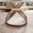 Round Dining Table with Marble Lazy Susan