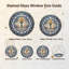 Panneau de vitrail en verre coloré pour décoration intérieure Stain Glass USA 250th Anniversary - H 12 po-126676126