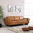 90" Mid-Century Modern Genuine Leather Sofa-1109788531