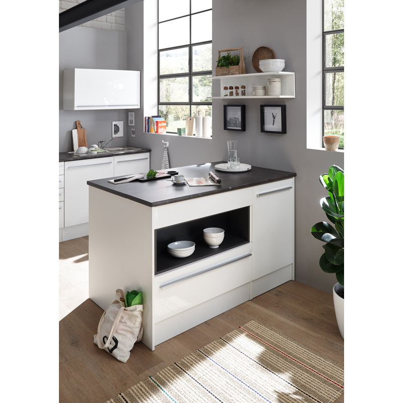 Mickala 145 Cm Kitchen Island, Black