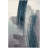 Rug Branch Rivah 7' x 9' (6'6" x 9"4") Blue/White Abstract Indoor Area Rug, Contemporary, Medium Pile, Stain-Resistant Carpet - Living Room, Bedroom, Dining Room, and Kitchen-1925656193