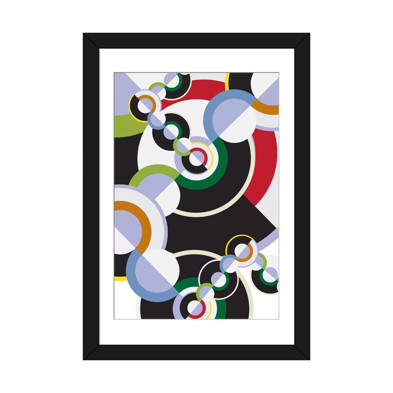 Art moderne sur toile Albree, Papier d'art encadré noir, Blanc, H 32 po x l 24 po x P 1 po