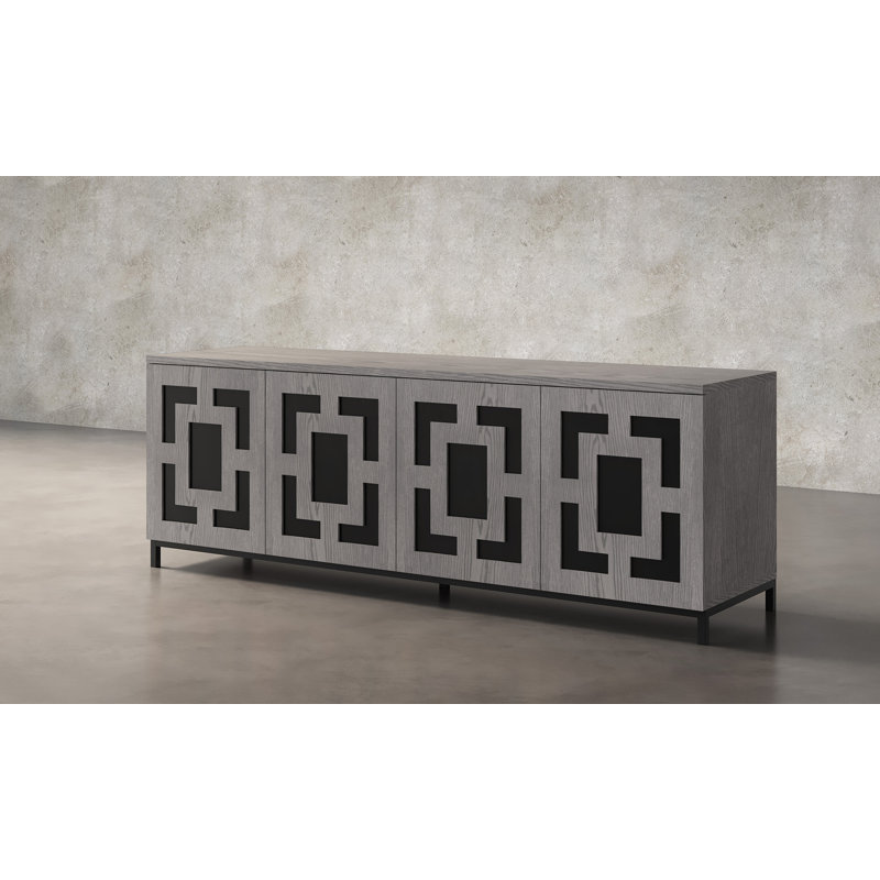 Buffet console lunatique 86 "Furnitech Isabella, Chêne gris