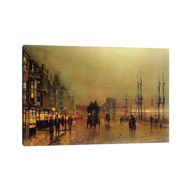 Glasgow by John Atkinson Grimshaw - Wrapped Canvas Print, 20.32 cm H x 30.48 cm W