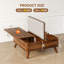 Table basse carrée en bois à plateau relevable avec rangement Table basse avec coussin épaissi-1889372258