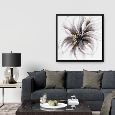 Orchidée mauve - art floral sur toile pour la décoration du salon