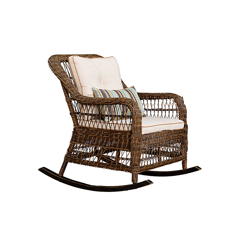 Chaise berçante en aluminium PE Cane