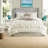 Elegant Tufted Bedding Sets Polyester Cal King, Modern Ivory Home