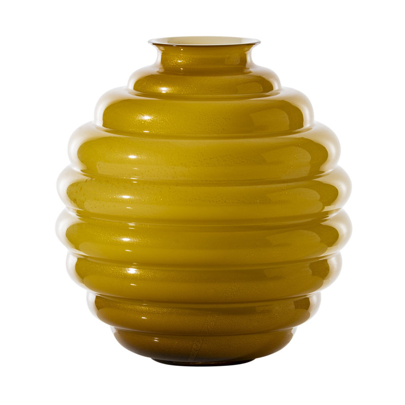 Deco Vase, White, 11.42" H x 10.24" W x 10.24" D