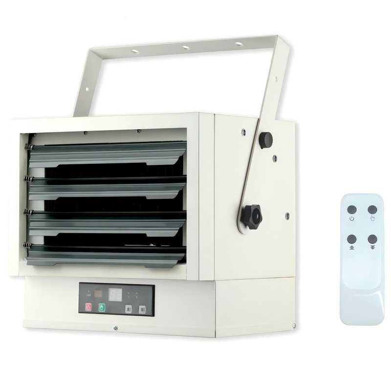 Garage Heater Electric 7500w, Hardwired 240v, Ceiling Mount, Thermostat, 9h Timer, Overheat Protection, Etl Listed, 7500W