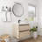 Bathroom Vanity With Drawers And White Ceramic Basin - Modern Wall Mounted Design Bva02524plo-G-Bl9060b(W1286s00034 24" 2 Soft Close Storage Unit-378218453