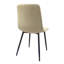 Ensemble de table de salle à manger 5 pièces avec base en métal, une table de salle à manger et chaises en lin-405770140
