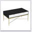 Table basse moderne en noir et blanc avec 2 tiroirs, solution de rangement élégante pour le salon