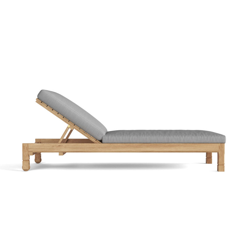 South Bay Outdoor Teak Chaise Lounge, Gray