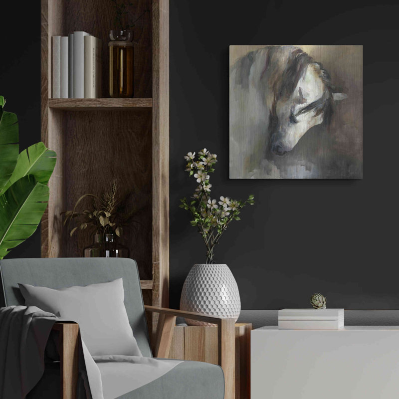  «Cheval classique» par Marilyn Hageman, art mural en métal, 36 po x 36 po, H 24 po x l 24 po