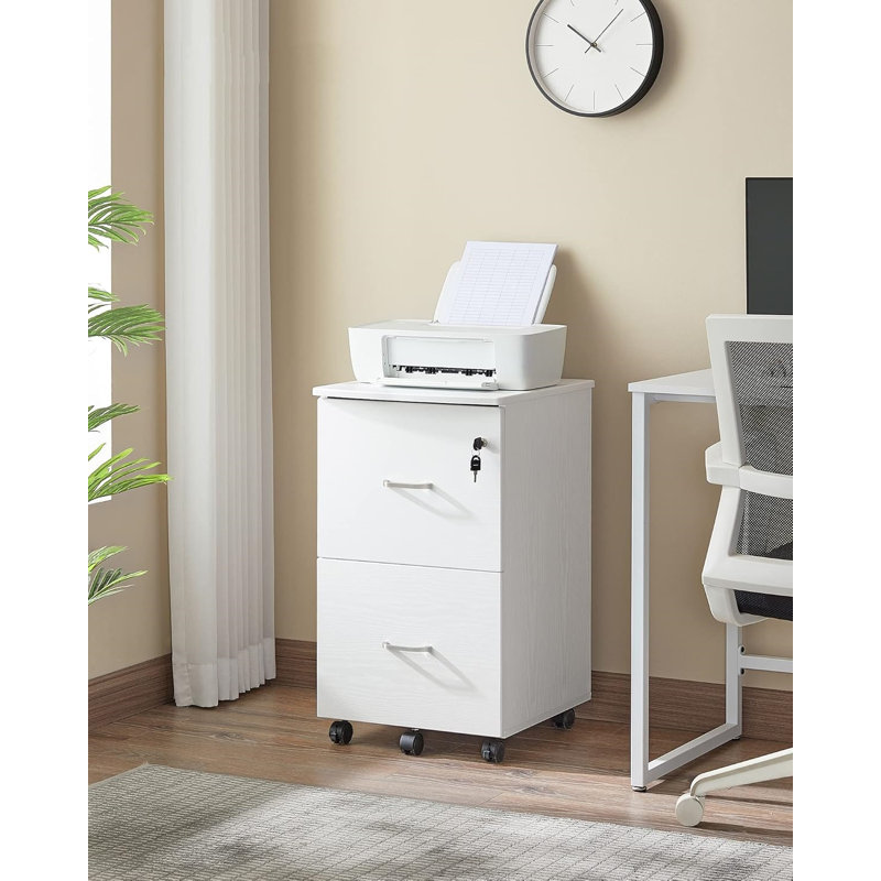 40cm Wide 2 -Drawer Mobile File Cabinet, Black