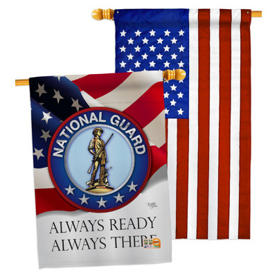 Double Sided 40'' H x 28'' W Polyester Independence Day House Flag