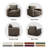 36.2" Wide Upholstered Swivel Accent Armchair-311244085