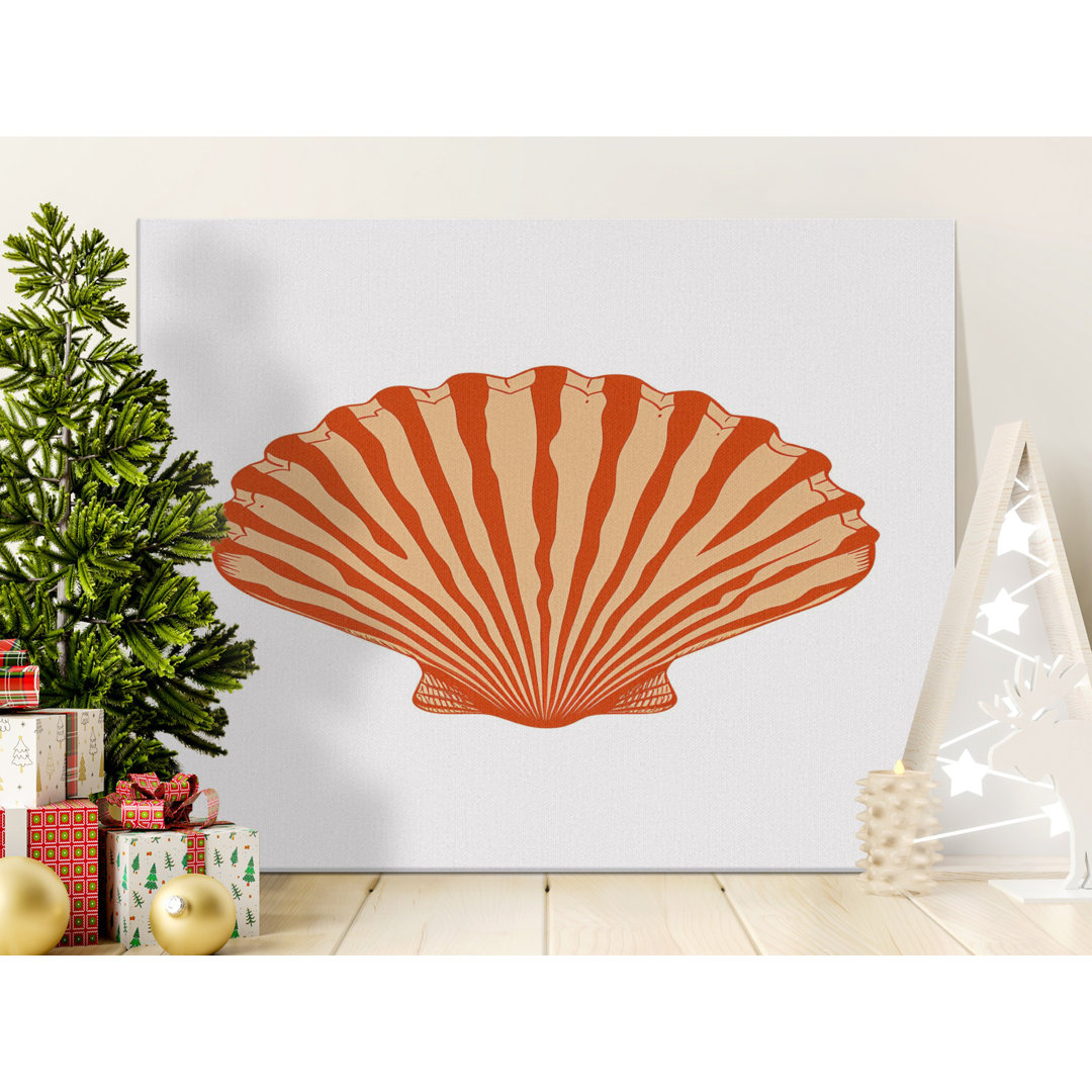 Minimalist Scallop Shell Beach Canvas