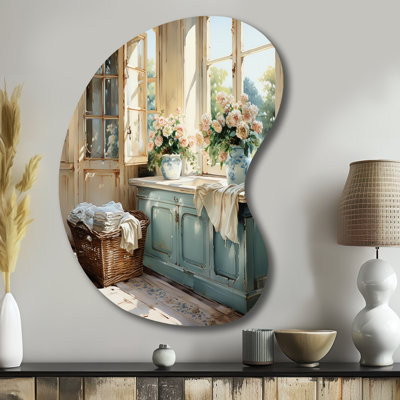 Laundry Room French Vintage I - Unique Shape Laundry, décoration murale en métal, reproduction de sculpture murale asymétrique en métal