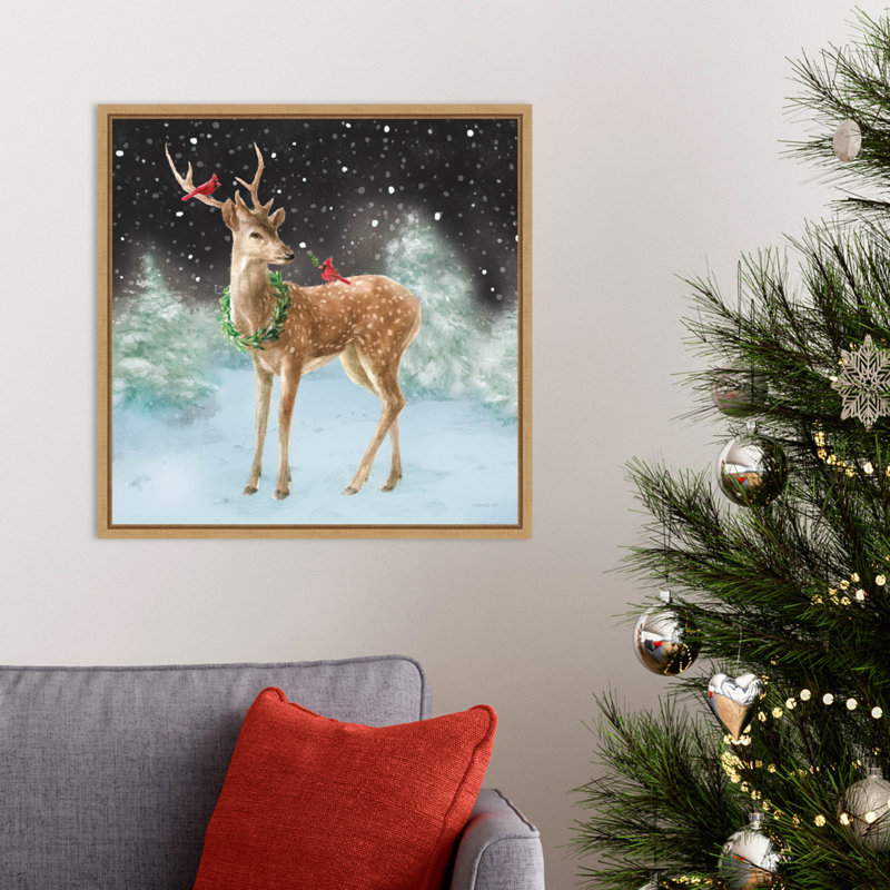 «Woodland Celebration III Black» par Danhui Nai, reproduction d'art sur toile encadrée, H 22 po x l 22 po