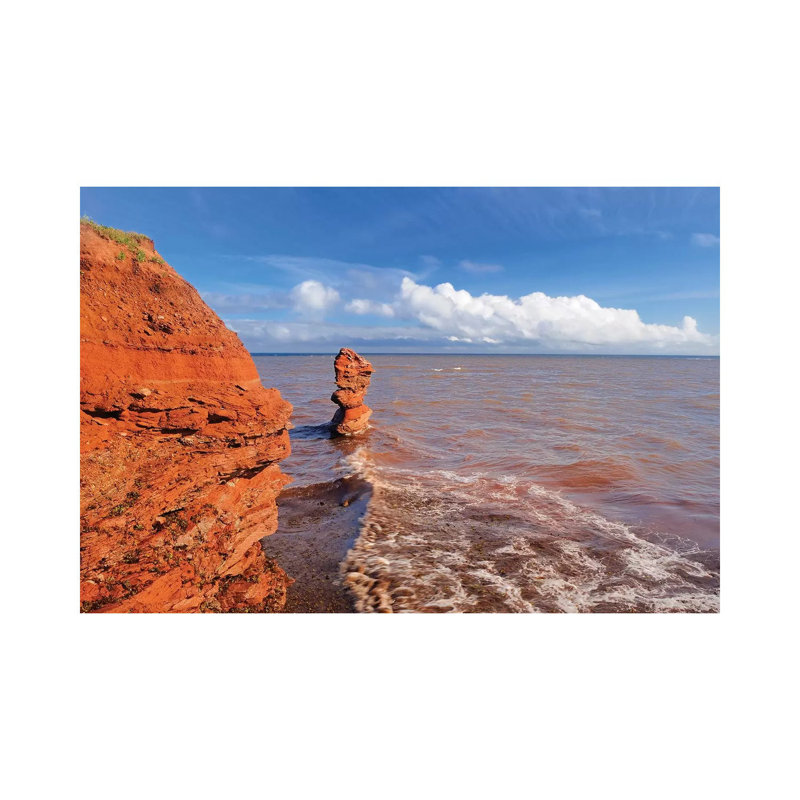 Canada, Prince Edward Island, North Cape. Shoreline Of Gulf Of St. Lawrence. by Jaynes Gallery - Wrapped Canvas Painting