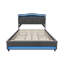 EU Double & Kingsize Velvet Storage Bed with App-Controlled RGB LED & USB C Charging, 4-Drawer Upholstered Platform Bed Frame with Storage Headboard, Beige/Grey, 140/160x200cm-783772343-783772338