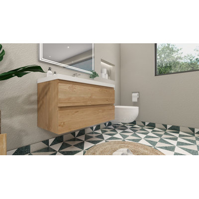 Ensemble de meuble-lavabo mural simple 42 po Mableton