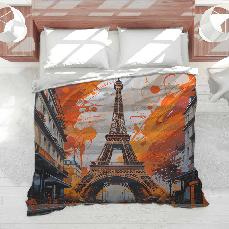 Édredon Tour Eiffel Bedding Architecture Modern, Lit simple