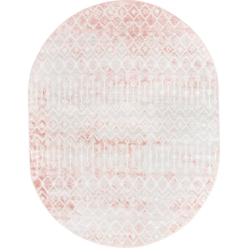 Geometric Indoor Rug, Oval 8' x 10'