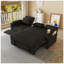 Canapé-lit 3 personnes pliable 3-en-1 avec table, ports USB et accoudoirs de rangement, tissu chenille de haute qualité-1603161896