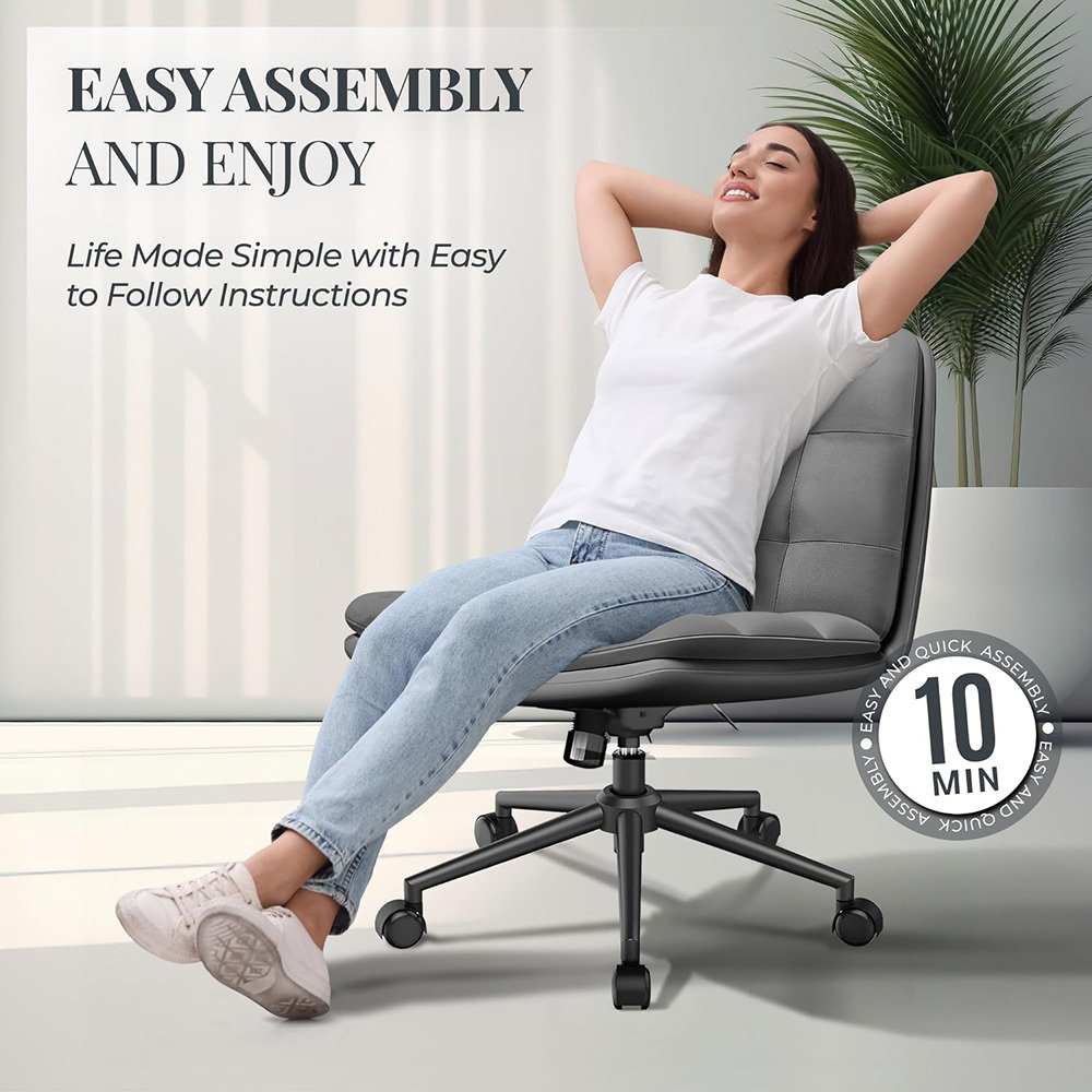 Latitude Run?? Criss Cross Desk Chair For Cross Legged Sitting, Easy To