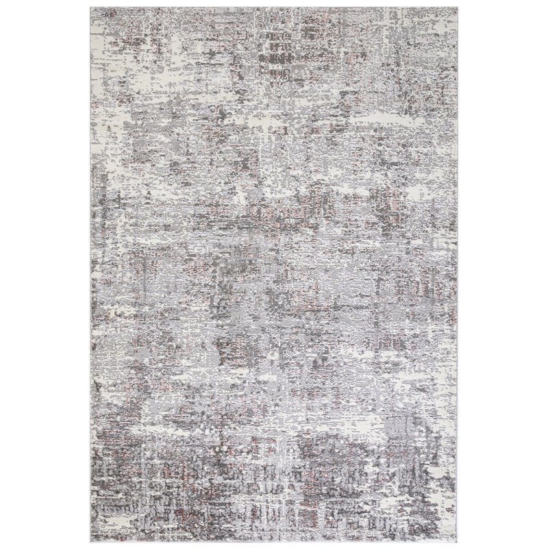 Frida Flatweave Grey/Pink Area Rug, Rectangle 200 x 290cm