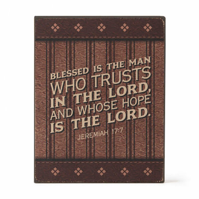 Plaque de table « Heureux l'homme » 3x4