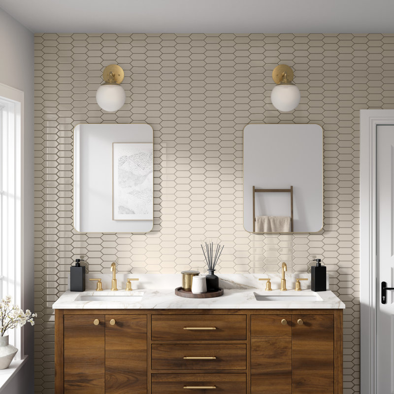 Catch™ 11 In. X 13 In. Glossy Porcelain Wall Tile (9.95 Sq. Ft./Case), Black