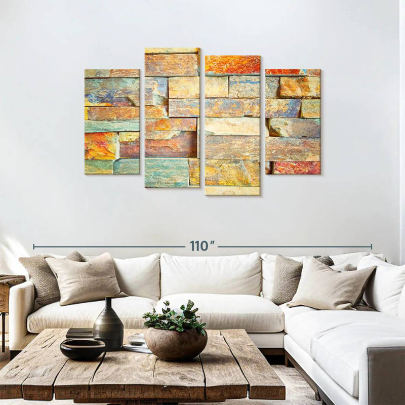 Lilie Radiant Brick, 48" H x 75" W