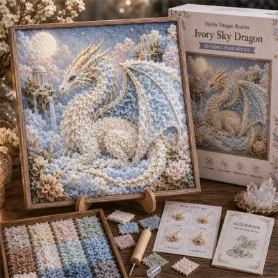 Polyester fiber pillowcase Mythic Dragons Realms Poke Art Kit