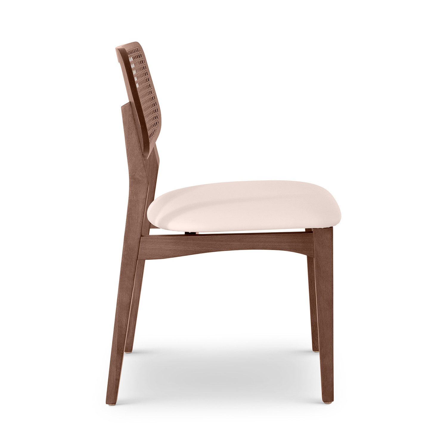 Ena Oak Dining Chair, Shimmy Cream/Nogal/Nogal