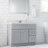 Brookings 37 Inch Solid Wood Bathroom Vanity with Cultured Marble Top, Assembled, Sherwin Williams® Gray – Design House, 216127-101466713