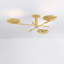 Johnson Semi Flush in Aged Brass