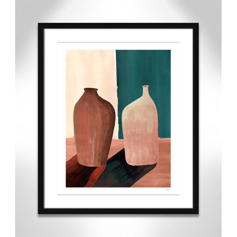 Contrast Pots Print par Violets Print House, L 21,5 po x H 25,5 po, Imprimé mat, Noir satiné