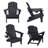 1 piece Folding Adirondack Chair, Relaxing Stackable Arm Rest Ergonomic Hdpe All-weather Adirondack Chair-448186583