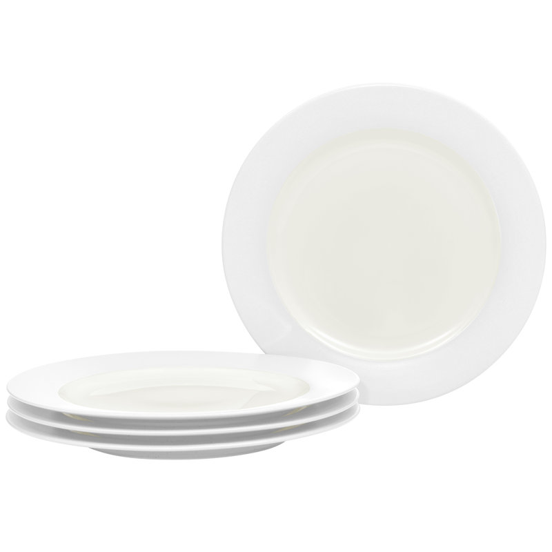Noritake Colorwave Rim Dinner Plates, 11", White