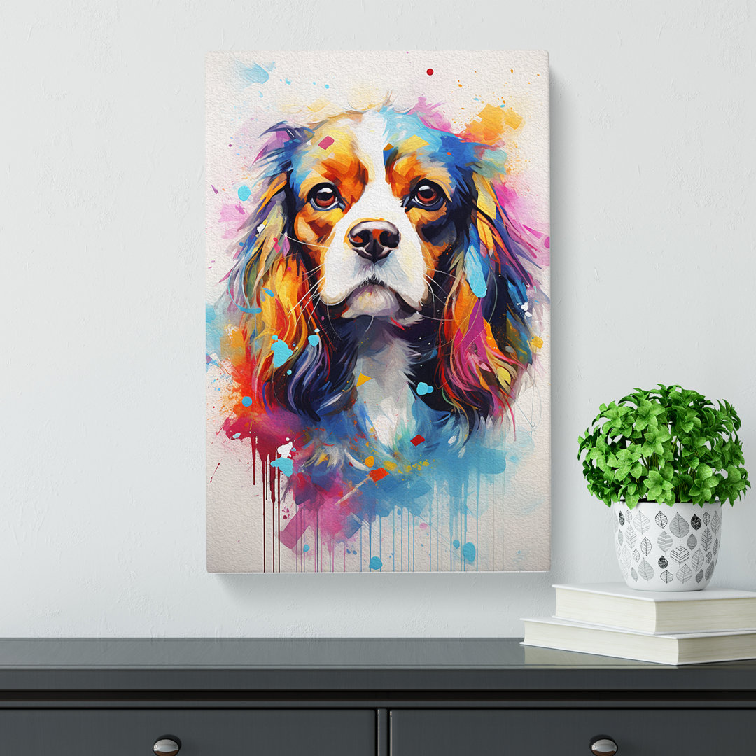 Cavalier King Charles Spaniel Futurism - Wrapped Canvas