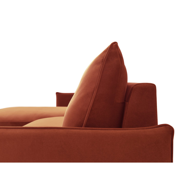Alma 3 Seater Corner Sofa Bed, Orange