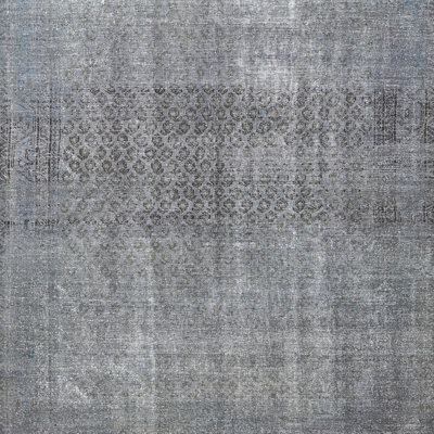 Tapis oriental en laine gris