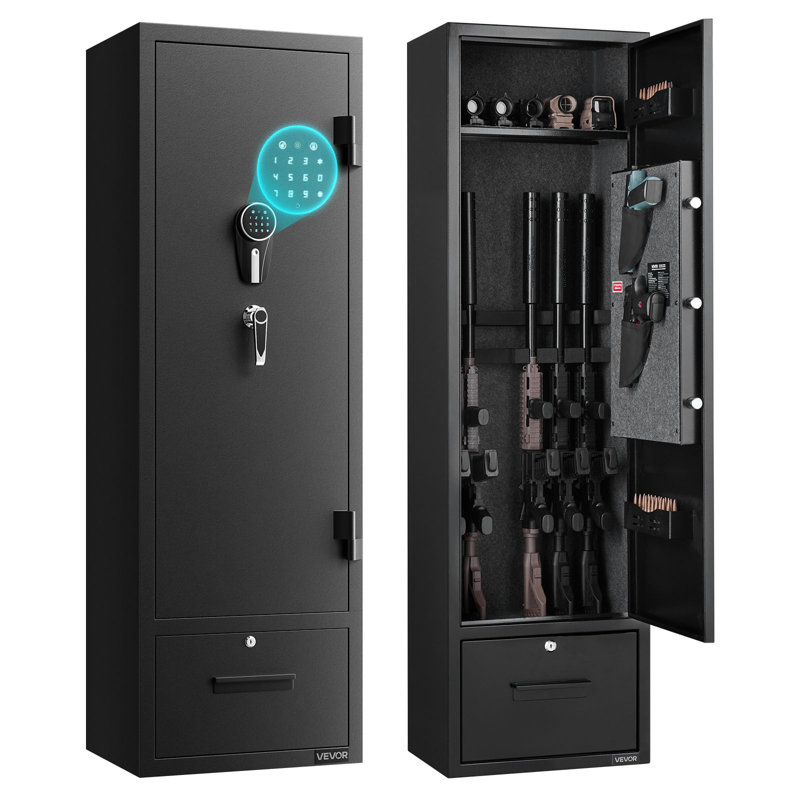 Armoire à fusil pour 4 fusils et pistolets avec clé et mot de passe