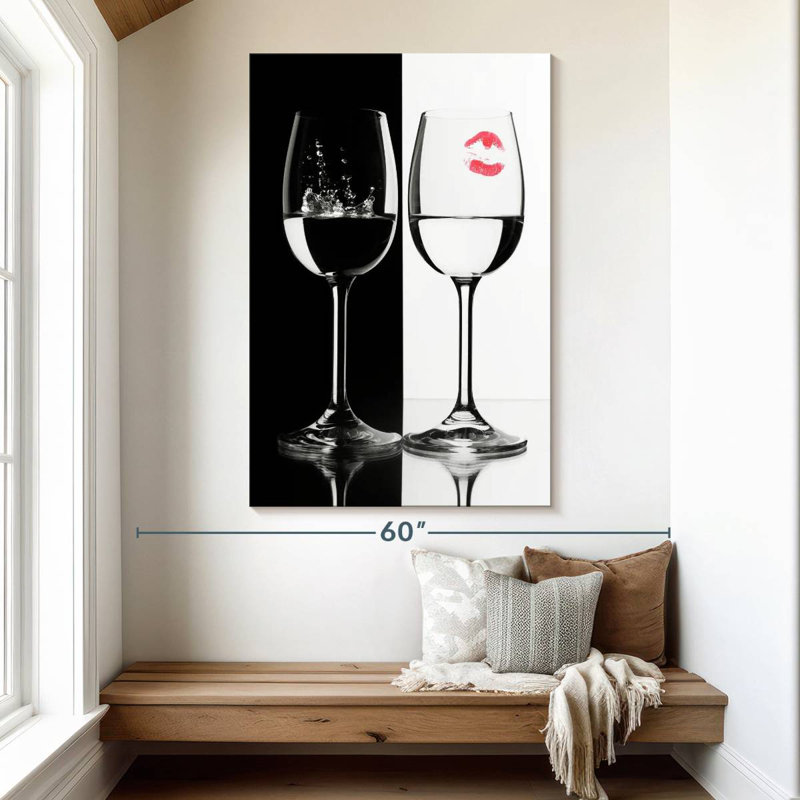 Yarlin Black And White Wine, 51" H x 34" W