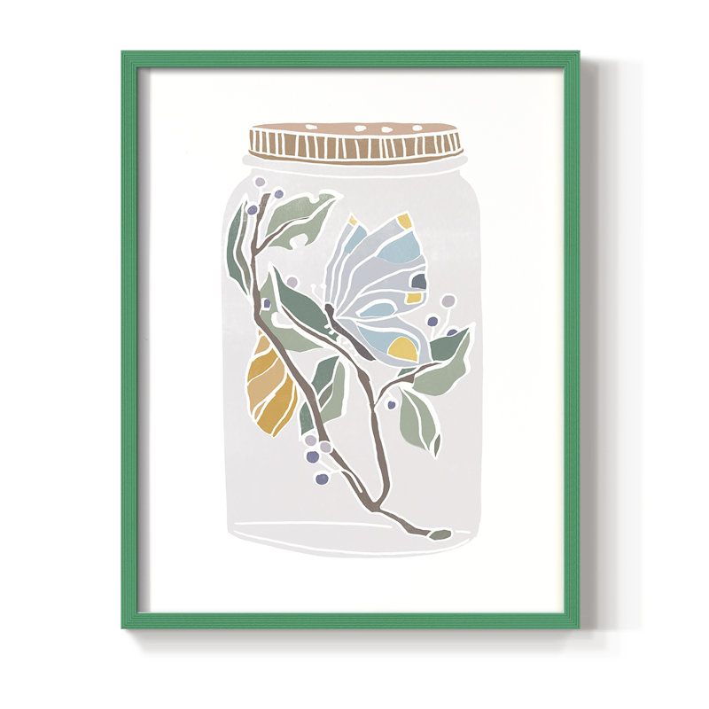 Reproduction encadrée Nature Jar III - bois massif, Vert, H 10 po x l 8 po